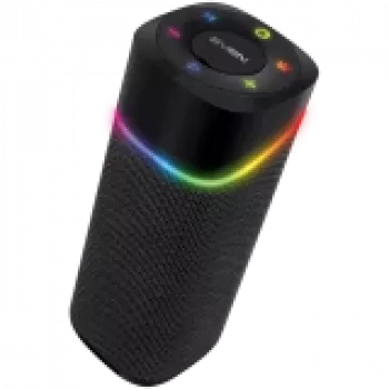 2.0 tragbarer Lautsprecher SVEN PS-155, schwarz, Ausgangsleistung 2x5 W (RMS), TWS, Bluetooth, FM, USB, Lithium-Akku