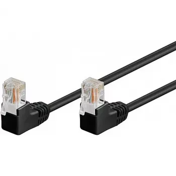 Wentronic 96090 Patchkabel, RJ-45 Stecker/Stecker, Cat5e, U/UTP, Schwarz (96090)
