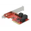 SATA PCI Express x4 Karte DeLOCK 6 Port Low Profile Formfaktor