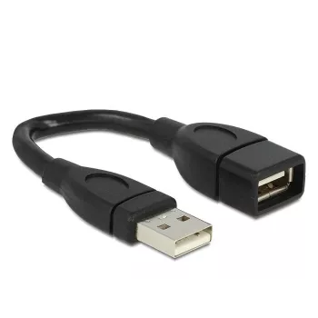 USB-Kabel DeLOCK 15cm USB 2.0 USB A Schwarz
