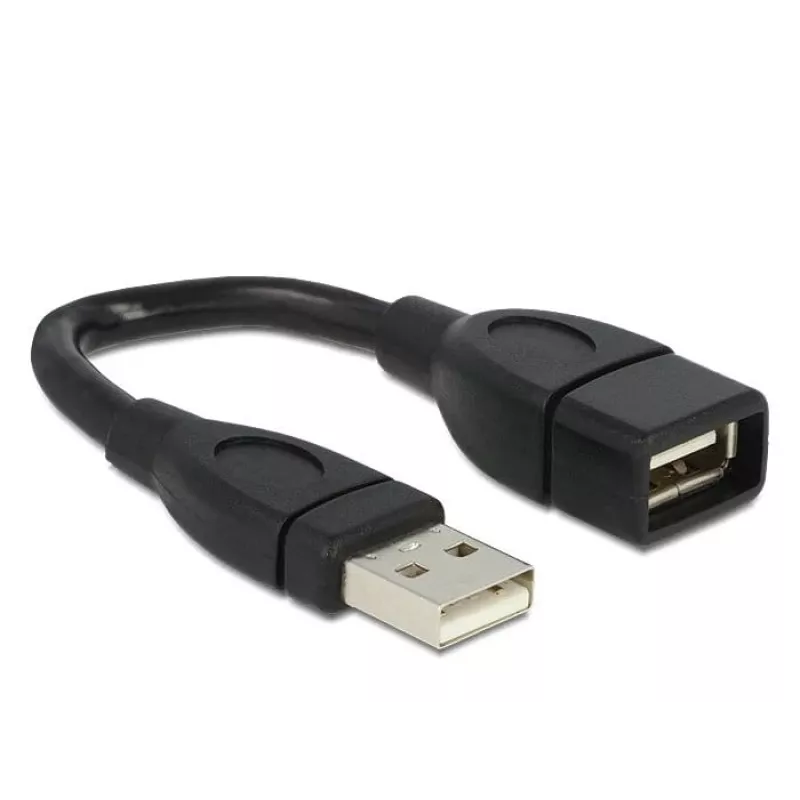 USB-Kabel DeLOCK 15cm USB 2.0 USB A Schwarz
