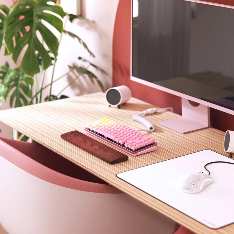 Glorious GPBT Pink Grapefruit Forge Tastaturkappen, pink