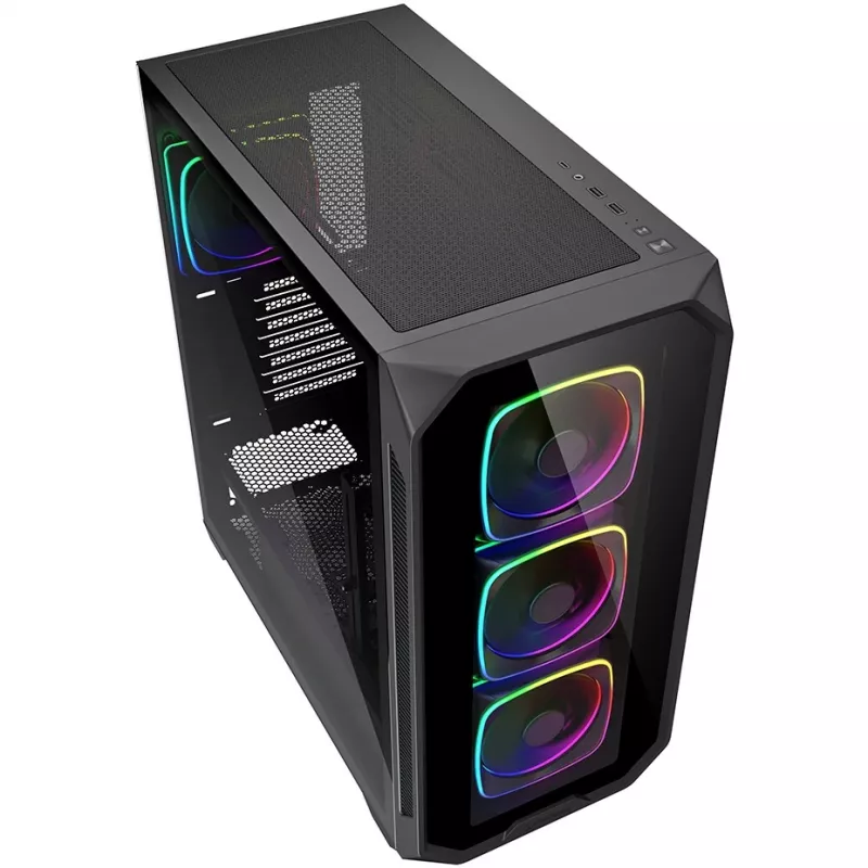 PC-Gehäuse Sharkoon AK5G RGB Midi Tower Schwarz
