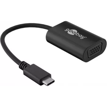 Wentronic goobay - Display-Adapter - USB-C (M) auf HD-15 (VGA) (W) - 20 cm - 1080p-Unterstützung - Schwarz (38531)