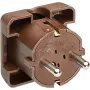 Elektrischer Netzstecker Bachmann 911.470 Braun 2P+E