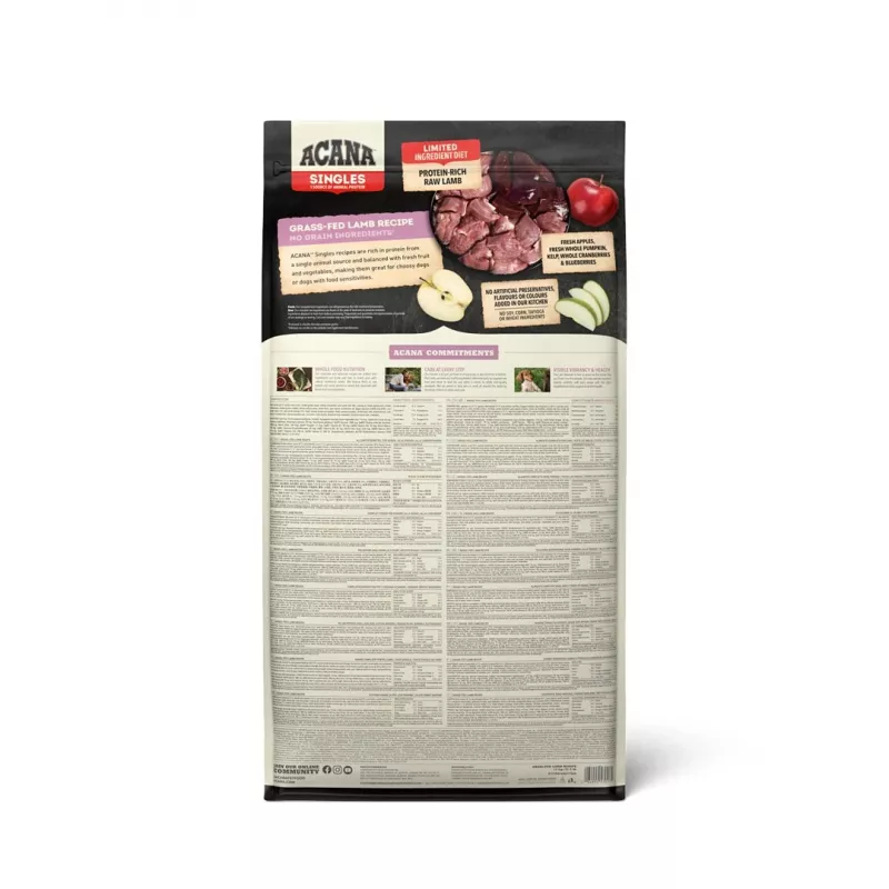 ACANA Singles Grasgefüttertes Lamm - Trockenfutter für Hunde - 17 kg