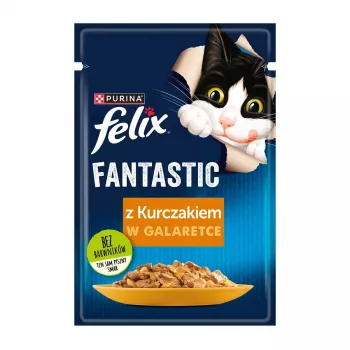 Nassfutter für Katzen Felix PURINA Beutel 85 g — Huhngeschmack, ausgewachsene Katzen, 82 % Feuchtigkeit, 11,5 % Protein