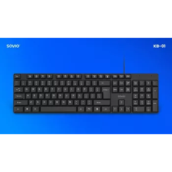 Savio KB-01 Tastatur Home/Office USB QWERTY US Englisch Schwarz