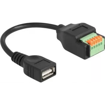DELOCK USB-2.0-Kabel Typ-A-Buchse auf Klemmleistenadapter 15 cm
