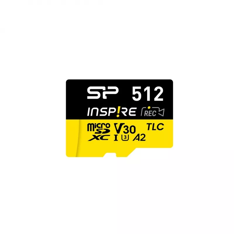 Speicherkarte Silicon Power Inspire 512 GB MicroSDXC V30 UHS-I U3 A2 4K + Adapter (SP512GBSTXLA2V1NSP)