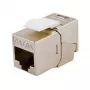 Geschirmter Cat.6A schlank Keystone Jack, EQUIP 767223, werkzeugfrei, RJ-45, flach, Silber, 8 Stück
