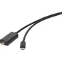 Renkforce USB / Mini-DisplayPort-Verbindungskabel [1x USB-C™ Stecker - 1x Mini-DisplayPort Stecker] 5 m Schwarz (RF-3421684)