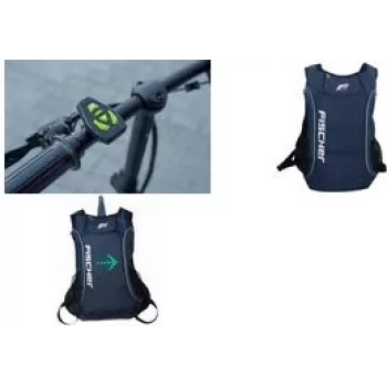 Rucksack FISCHER 50397 dunkelblau mit Blinkfunktion linke und rechte Blinker