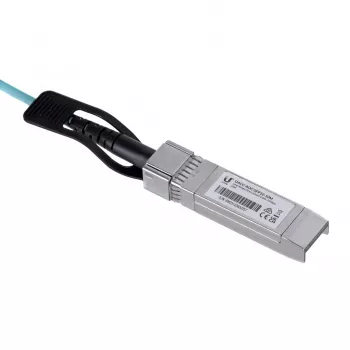 Glasfaser-/AOC-Kabel UBIQUITI UACC-AOC-SFP10-5M SFP+ zu SFP+, 10 Gbit/s, 5 m, 850 nm, PVC-Mantel, Aquamarin