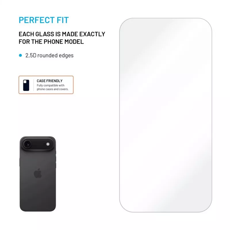 Fixed Screen protector | Apple | iPhone Air | Tempered Glass | Transparent | 2.5D