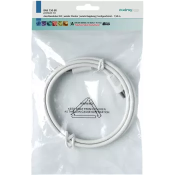 Koaxialkabel Axing BAK 350-80 3,5 m IEC Weiß