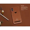 Kartenfach-Rückenschale VixFox für Samsung S9 — karamellbraun, Rückabdeckung mit Kartenfach