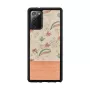 Handyhülle Mann und Holz für Samsung Galaxy Note 20 — Rosa Blume auf Schwarz