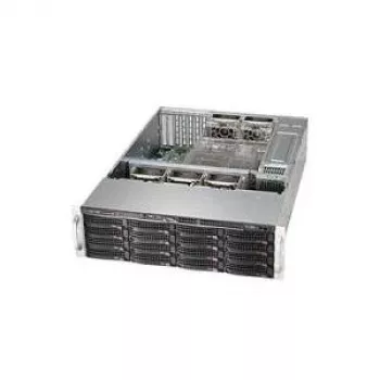Super Micro Supermicro SC836 BE16-R920B - Rack - rack-mountable - 3U - Erweitertes ATX - SAS - Hot-Swap 920 Watt - Schwarz - USB/Serial (CSE-836BA-R920B)