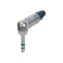 3-poliger rechtwinkliger 1/4 professioneller Klinkenstecker, Nickelkontakte, Nickelgehäuse (NTR-NP3RX)