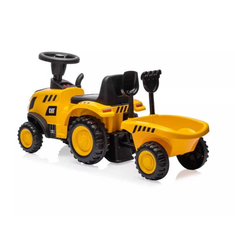 CAT Fahrzeug Traktor mit Anhänger gelb zum Aufsitzen
