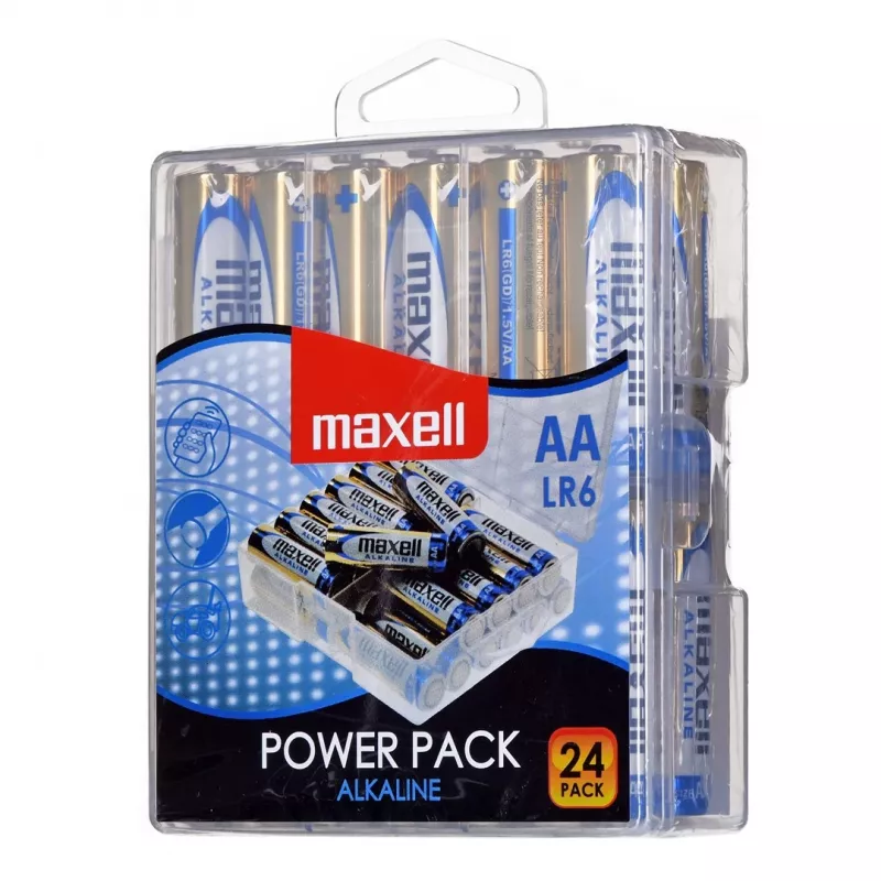 MAXELL Alkali-Batterie LR6 VALUE BOX, 24 Stück.