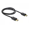DisplayPort-Kabel DeLOCK 82423 1 m Stecker zu Stecker Schwarz