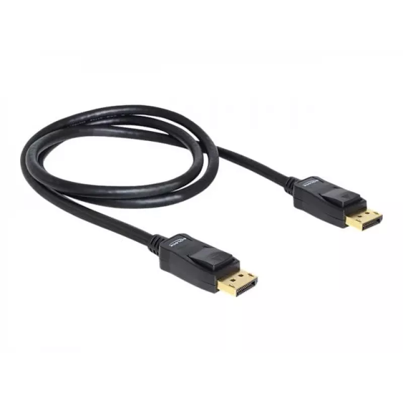 DisplayPort-Kabel DeLOCK 82423 1 m Stecker zu Stecker Schwarz