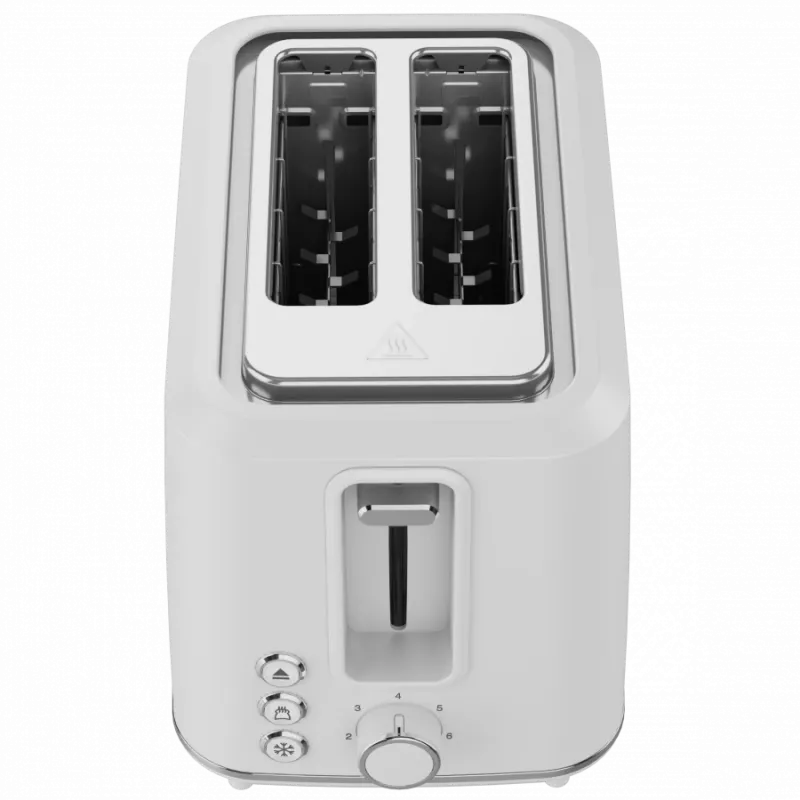 Elektrischer Toaster, weiß, 220-240V, 50-60Hz, 920-1080W, 2 Schlitze, 3 Modi, 7 Bräunungsstufen