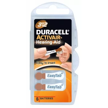Duracell A312/DA312/ZL312 | Zink-Luft-Zellen | 6 Stück