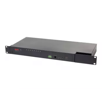 KVM-Switch APC KVM0108A, 8-Port PS/2 VGA, 1U Rack, 1600x1200, schwarz