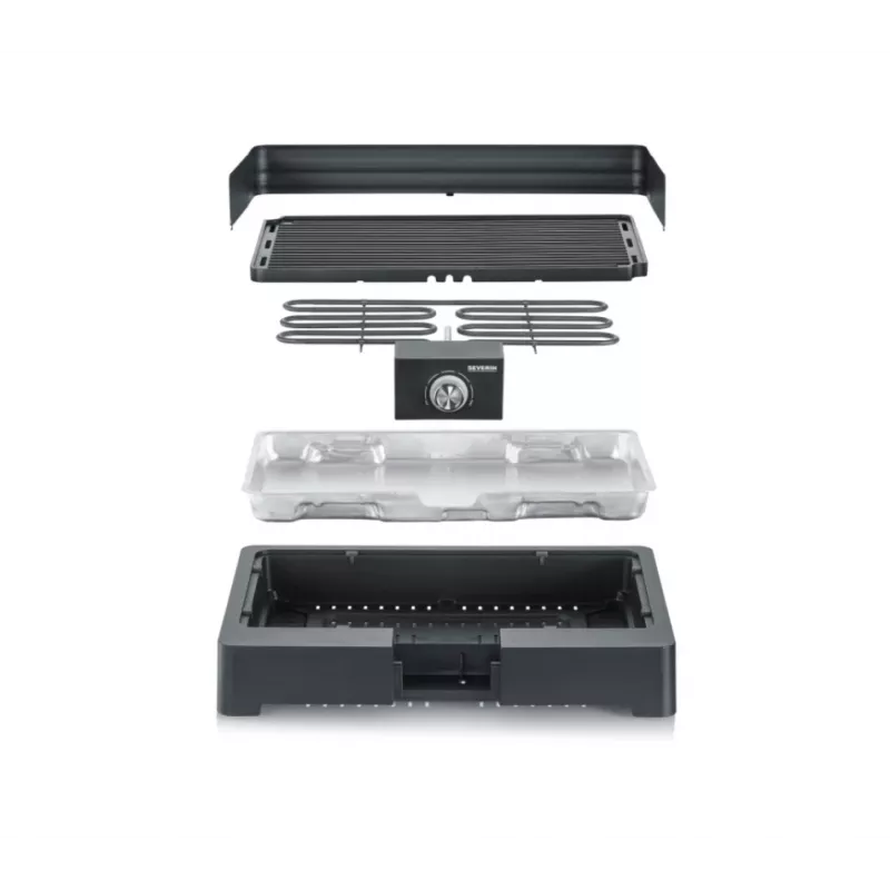 Severin PG8567 Barbecue & Grill Tisch Elektrisch Schwarz 2200 W (PG8567)