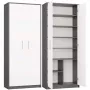 OLIV 2D CLOSED SHELVING UNIT, ANTHRACITE/Weiß SET