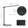 LED-Schreibtischlampe Aukey LT-T10 12W 3000–6500K — einstellbare Farbtemperatur, schwarz