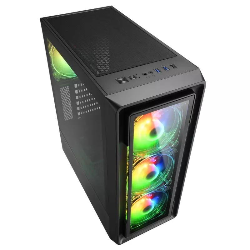 PC-Gehäuse Sharkoon TK4 RGB Midi Tower Schwarz