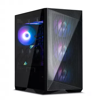 Zalman Z9 Iceberg MS Schwarz ATX Mid Tower PC-Gehäuse inklusive 4x 140 mm ARGB Lüfter - Midi/Mini Tower - ATX
