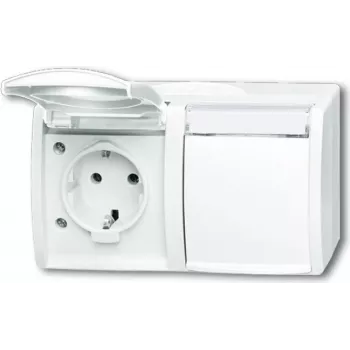 Busch Jaeger 2084-0-0715 Steckdose CEE 7/3 Weiß (2084-0-0715)