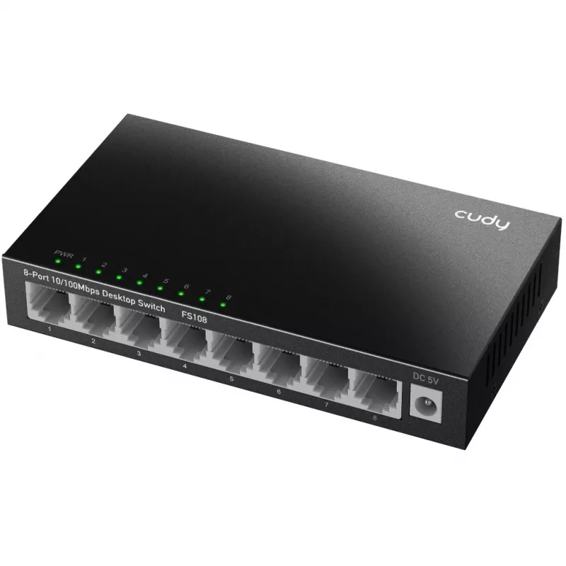 Unmanaged Switch Cudy FS108 8 Ports Fast Ethernet 10/100 Schwarz