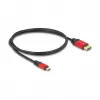 DeLOCK USB-C-auf-DisplayPort-Kabel 8K 30Hz HDR 1m Rot