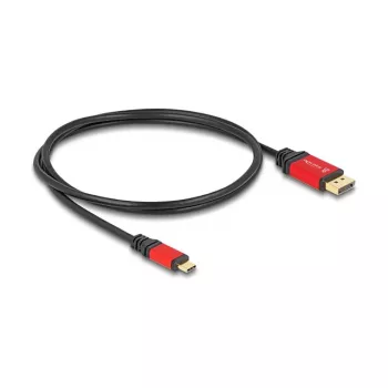DeLOCK USB-C-auf-DisplayPort-Kabel 8K 30Hz HDR 1m Rot