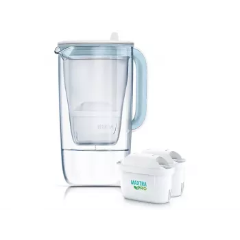 Wasserfilterkanne BRITA Glas Kanne ONE mit 2 x MAXTRA+ PRO Kartuschen (Modell 126032)