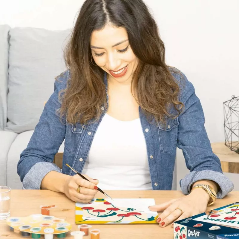 Malset Ravensburger CreArt – Kirschen (Design 25514) – kreatives Malset für Erwachsene und Jugendliche