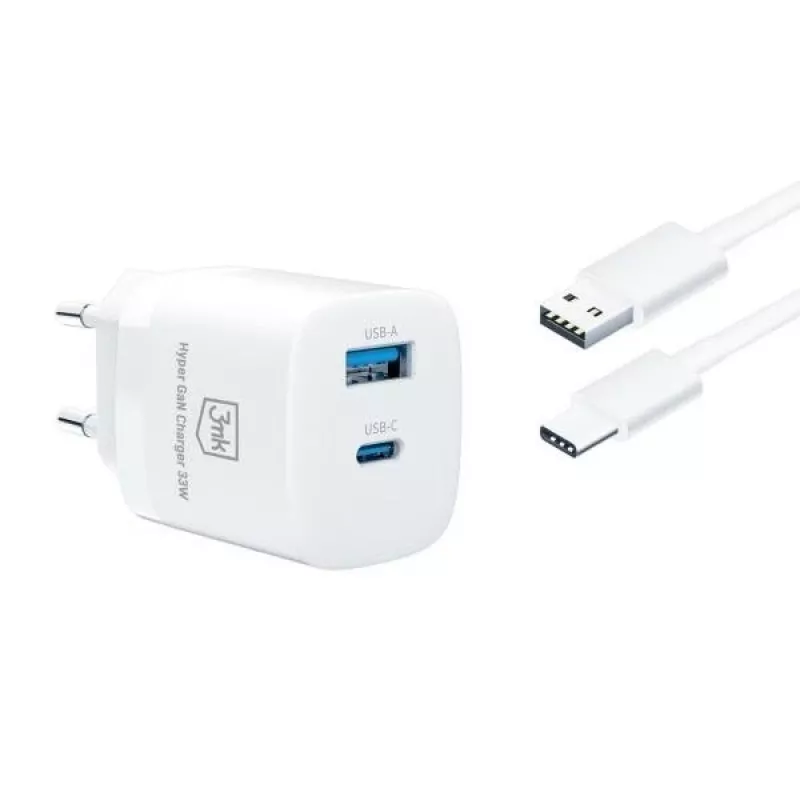 Ladegerät 33W GaN PD 1xUSB-A+1xUSB-A