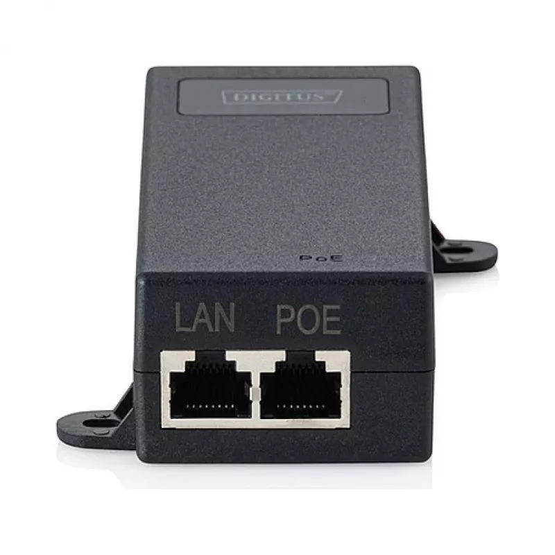 PoE++ Injector DIGITUS DN-95104-1 — Gigabit Ethernet 802.3bt, 60 W, 55 V, 100 m, Schwarz