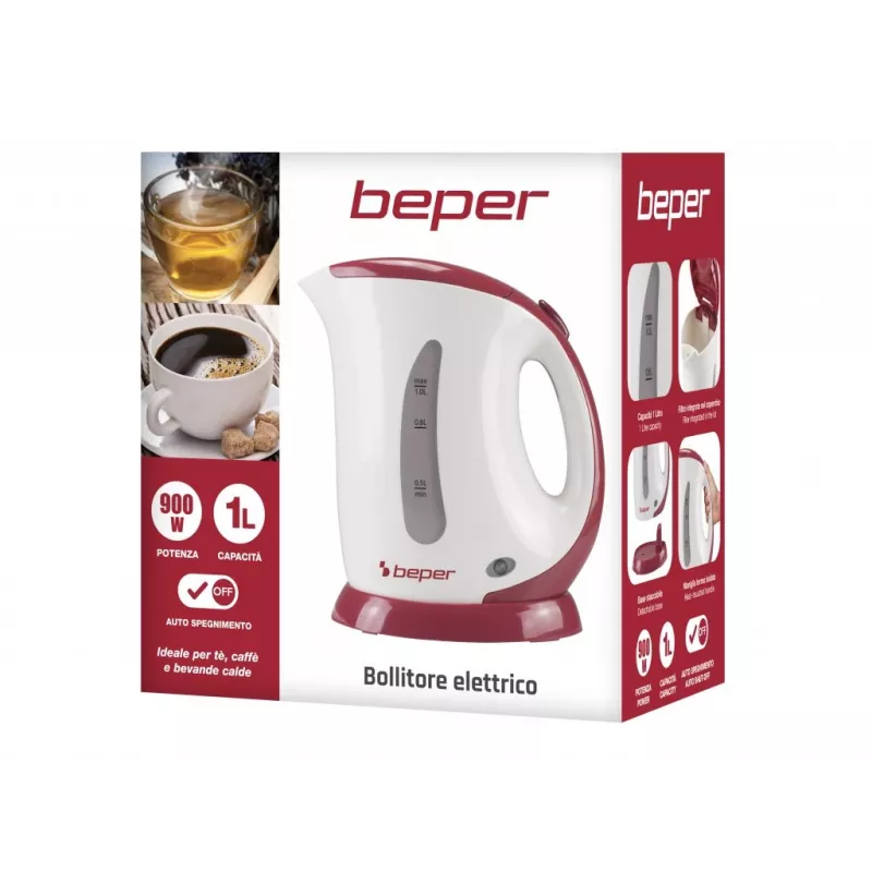 Elektrischer Wasserkocher Beper BB.050 1L 2200W Weiß