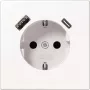 Steckdose Typ F Jung LS1520-15CAWW, 16 A, 50/60 Hz, IP20, Kunststoffgehäuse, USB 5 V