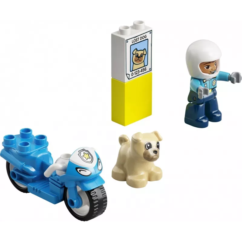 Spielzeug-Motorrad-Set LEGO Duplo Polizei 10967 mit beweglichen Rädern und Polizeifigur