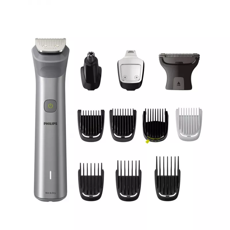 Philips All-in-One Trimmer MG5940/15 Series 5000, Stainless steel, 0.5 mm, 1.6 cm, 1 mm, Beard, Ear, Nose, Batterie