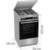 Gorenje GKS5C71XF freistehender Herd mit Backofen Silber
