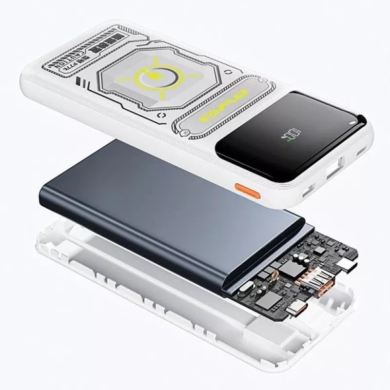 Powerbank 10000mAh 22,5 W P77K mit integriertem Kabel